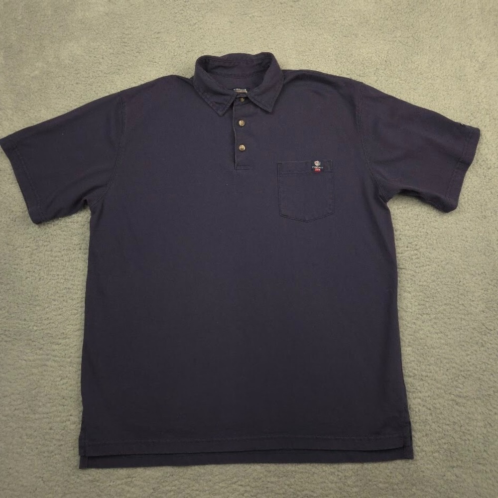 Tyndale Workwear AR FR Polo Shirt Men XL Navy CAT 2 2112 Pocket USA Flame Resist